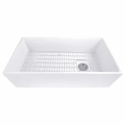 Deals 🔥 Nantucket Sinks 36" Farmhouse Fireclay Sink With Offset Drain And Grid 😉