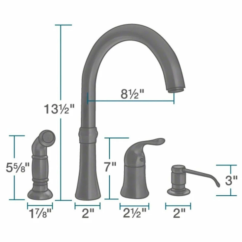 Cheap ๐ MR Direct Sinks And Faucets 710 4-Hole Kitchen Faucet, Antique Bronze ๐ - Image 3