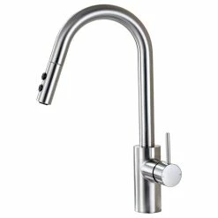 Buy ๐งจ Luxier KTS21-T Single-Handle Pull-Down Sprayer Kitchen Faucet, Brushed Nickel ๐