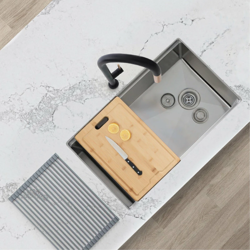 Deals 🎉 Azuni 30"L X 19"L Single Bowl Undermount 16G Reversible Workstation Kitchen Sink ⭐ - Image 3