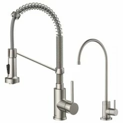 Coupon ๐ Kraus USA, Inc. Purita Water Dispenser With Bolden Pulldown Kitchen Faucet, SF Stainless Steel ๐