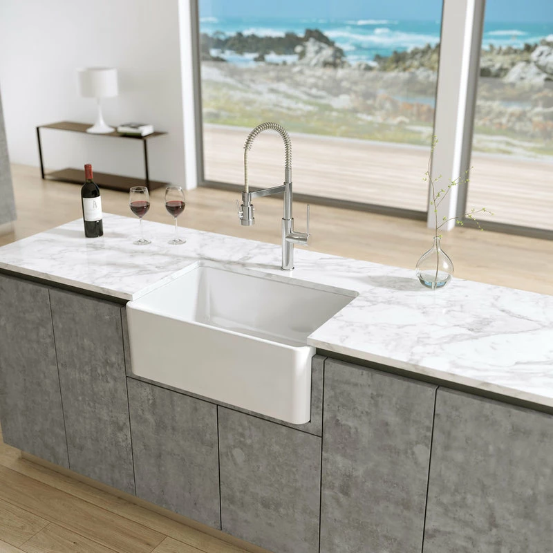 Best Sale ๐งจ Latoscana 27" Reversible Fireclay Farmhouse Sink โค๏ธ - Image 4