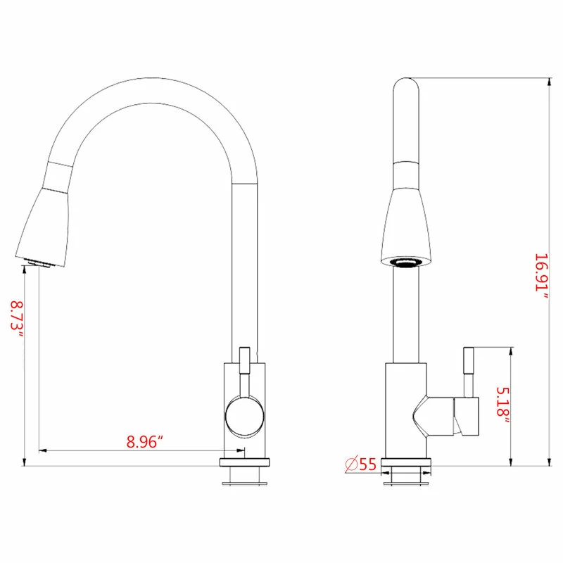 Coupon ✨ Maxwell Bathroom & Kitchen Inc Pull Down Single Handle Kitchen Faucet, Brushed Gold 🤩 - Image 6