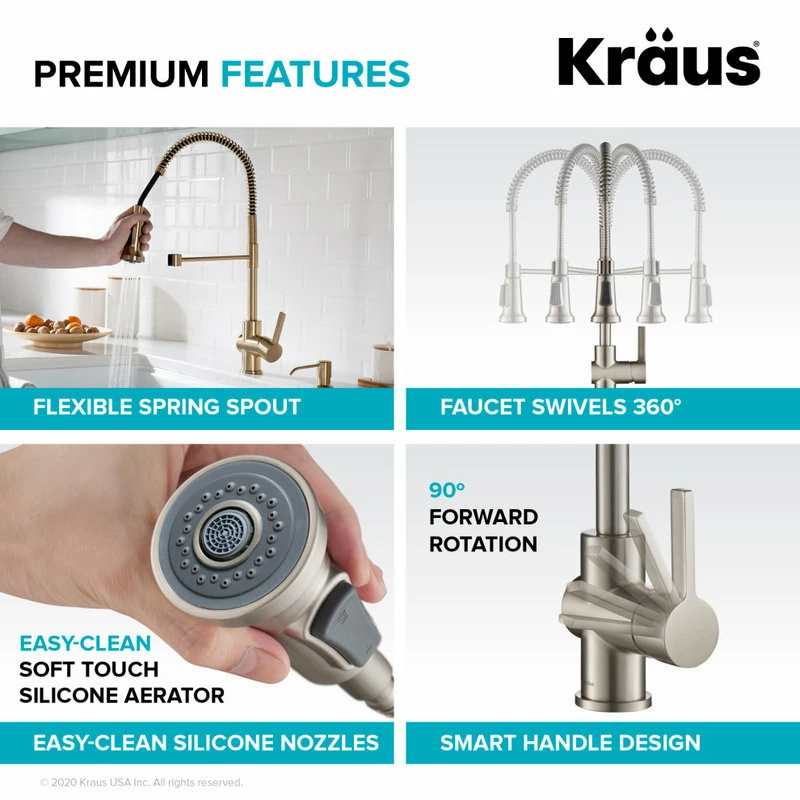 New 😀 Kraus USA, Inc. Britt 3-Function Pull-Down 1-Handle 1-Hole Kitchen Faucet SFACB, Water Dispenser 🎉 - Image 7
