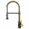 Promo 🔥 VIGO Edison Pull Down Kitchen Faucet, Matte Gold/Matte Black, Without Extras ⌛