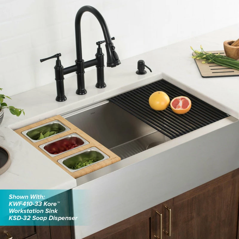 Wholesale 🎉 Kraus USA, Inc. Allyn Traditional 3-Function Bridge Pull-Down Kitchen Faucet Matte Black 😍 - Image 10
