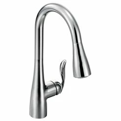 Flash Sale 😀 Moen Arbor 1-Handle High Arc Pulldown Kitchen Faucet, Chrome ⌛