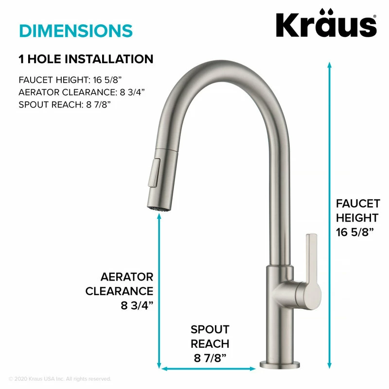 Hot Sale ❤️ Kraus USA, Inc. Oletto Pull-Down 2-Function 1-Handle Kitchen Faucet SFS (Model KPF-2820SFS) 🔔 - Image 6