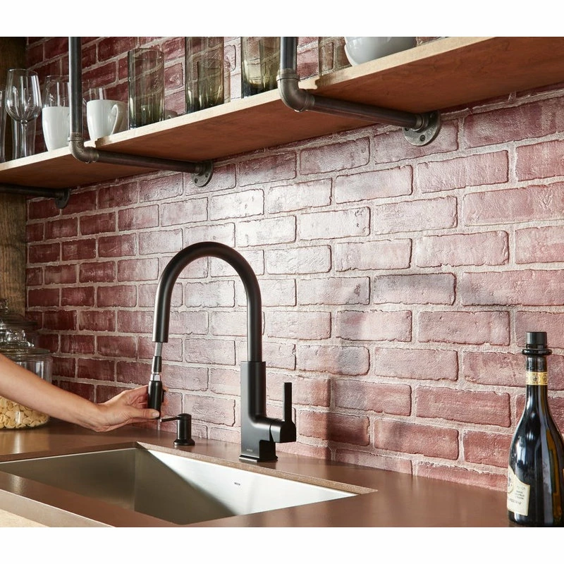 Cheapest 🤩 Moen Sto 1-Handle High Arc Pulldown Kitchen Faucet, Matte Black 🛒 - Image 7