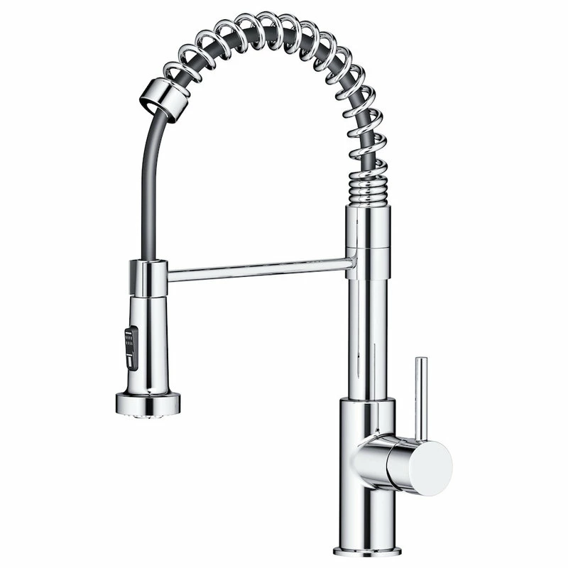 Best Sale ⌛ Blossom Kitchen & Bath Supply Blossom Lead Free, Solid Brass, Single Handle, Pull Out Kitchen Faucet, Chrome 🌟