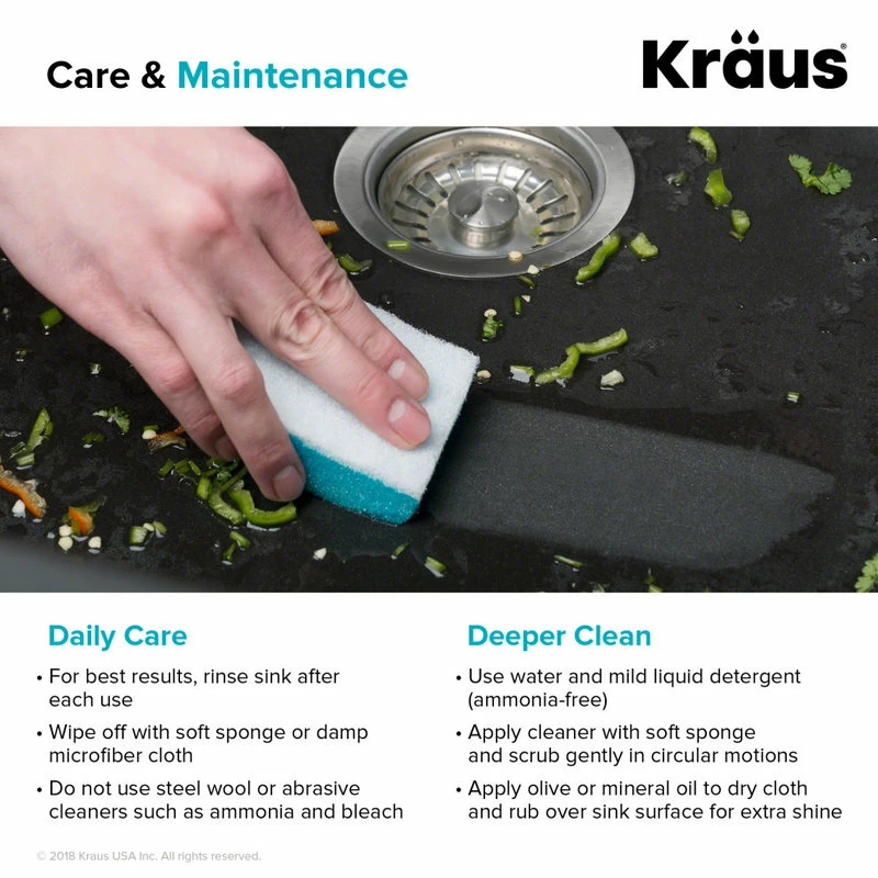 Cheap 😍 Kraus USA, Inc. Quarza 25" Drop-In Undermount Granite Composite 1-Bowl Kitchen Sink, Grey 😉 - Image 11