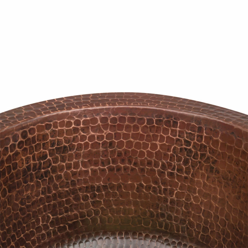 Flash Sale 𧨠Premier Copper Products 10" Round π¨ Hammered Copper Bar Sink With 2" Drain Opening π― - Image 4