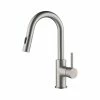 Discount ⌛ Kibi USA Luxe Single Handle Pull Down Kitchen & Bar Faucet, Brush Nickel ✔️