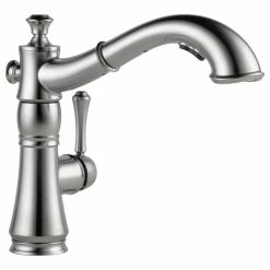 Discount ๐ Delta Faucet Delta Cassidy Single Handle Pull-Out Kitchen Faucet, Arctic Stainless ๐