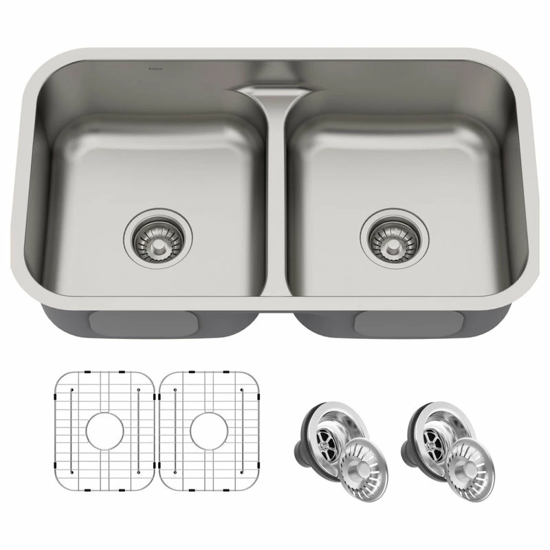 Best reviews of ⌛ Kraus USA, Inc. Premier 32" Undermount Stainless Steel 2-Bowl 16 Gauge Kitchen Sink 50/50 Split ✔️ - Image 2