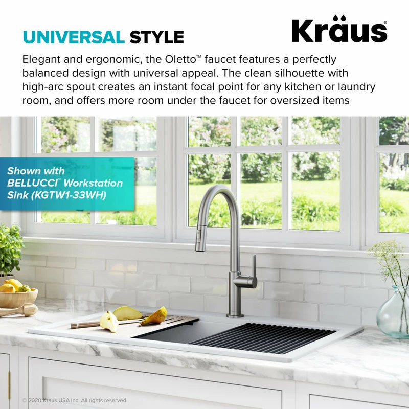 Hot Sale ❤️ Kraus USA, Inc. Oletto Pull-Down 2-Function 1-Handle Kitchen Faucet SFS (Model KPF-2820SFS) 🔔 - Image 4