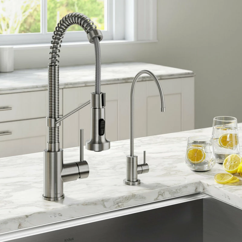 Coupon 😀 Kraus USA, Inc. Purita Water Dispenser With Bolden Pulldown Kitchen Faucet, SF Stainless Steel 🎁 - Image 3