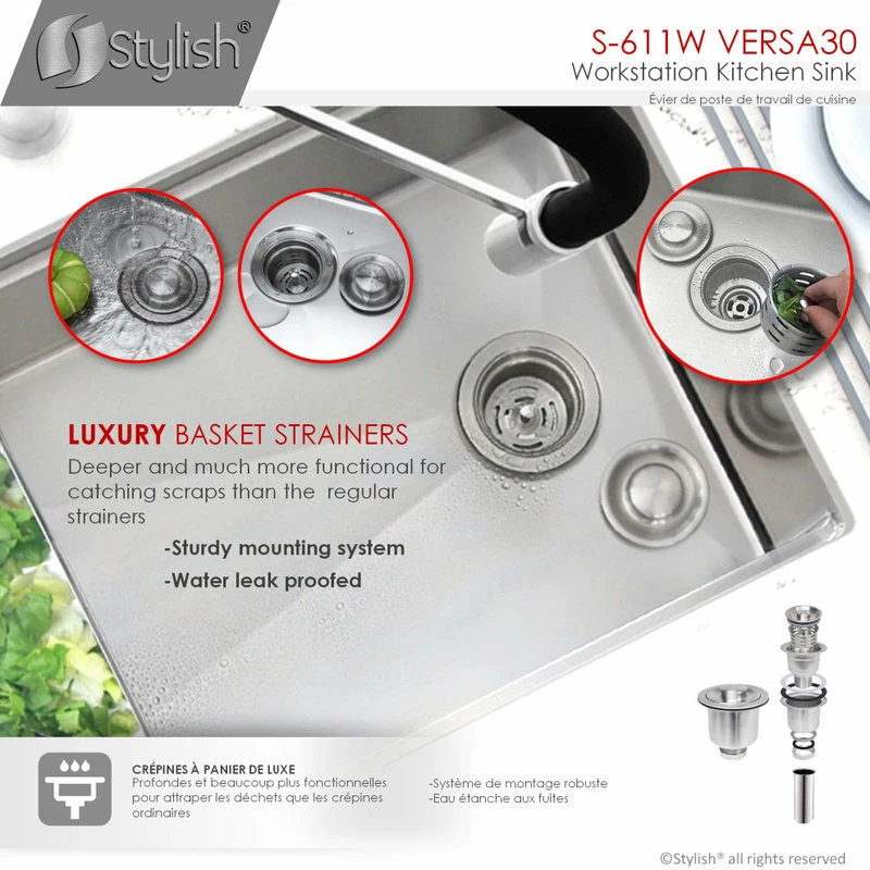 Discount 🛒 Stylish 30"L X 19"W Stainless Steel Single Basin Undermount Kitchen Sink 🥰 - Image 6