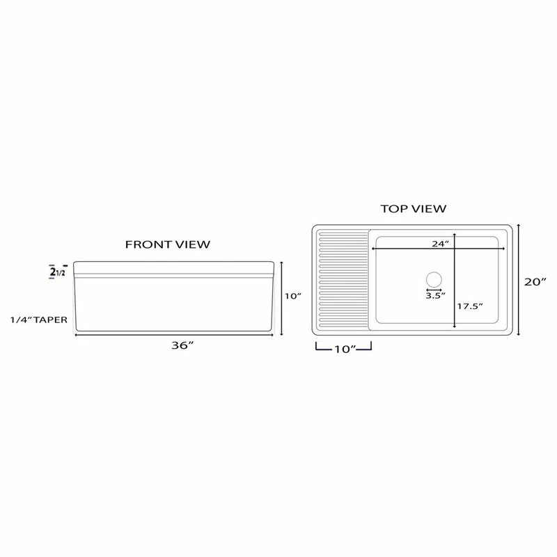 Wholesale π Nantucket Sinks FCFS36-DB Italian Farmhouse Sink With Built-In Drainboard βοΈ - Image 2