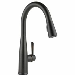 Brand new 🧨 Delta Faucet Delta Essa Single Handle Pull-Down Kitchen Faucet With Touch2O Technology, Venet ✔️