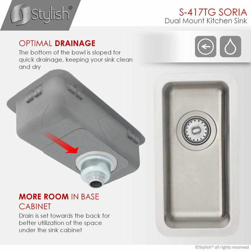 Top 10 ๐ Stylish 9" Undermount Or Drop-in Stainless Steel Bar Sink With Grid And Strainer ๐งจ - Image 6