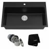 Top 10 👏 Kraus USA, Inc. Kraus KGD-412 30-3/4" Single Basin Dual Mount (Drop In Or - Black Onyx 🥰