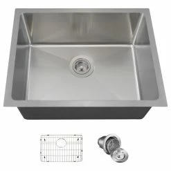 Cheap ๐ MR Direct Sinks And Faucets 1823 Stainless Steel Single Bowl 3/4" Radius Sink, 18-Gauge, Ensemble โ๏ธ