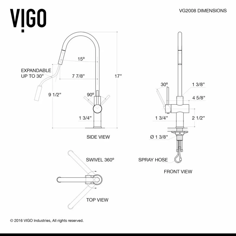 Discount 👏 VIGO Gramercy Pull Down Kitchen Faucet, Stainless Steel ⭐ - Image 10