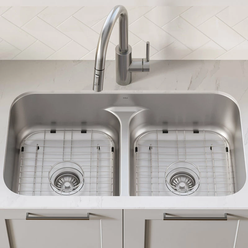 Best reviews of ⌛ Kraus USA, Inc. Premier 32" Undermount Stainless Steel 2-Bowl 16 Gauge Kitchen Sink 50/50 Split ✔️ - Image 3