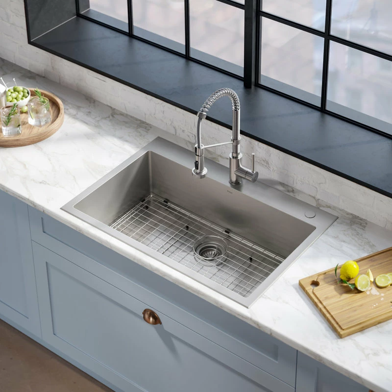 Best reviews of 👍 Kraus USA, Inc. Stark 33" Drop-In Undermount Kitchen Sink, Pulldown Faucet, Stainless Steel ⌛ - Image 6