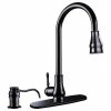 Budget ✨ Yescom Aquaterior 18" ORB Pull-out Faucet Spray Swivel Spout Soap Dispenser ⭐