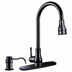 Budget ✨ Yescom Aquaterior 18" ORB Pull-out Faucet Spray Swivel Spout Soap Dispenser ⭐