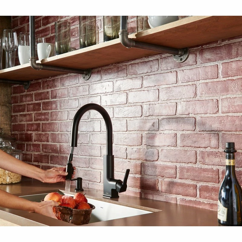 Cheapest 🤩 Moen Sto 1-Handle High Arc Pulldown Kitchen Faucet, Matte Black 🛒 - Image 4