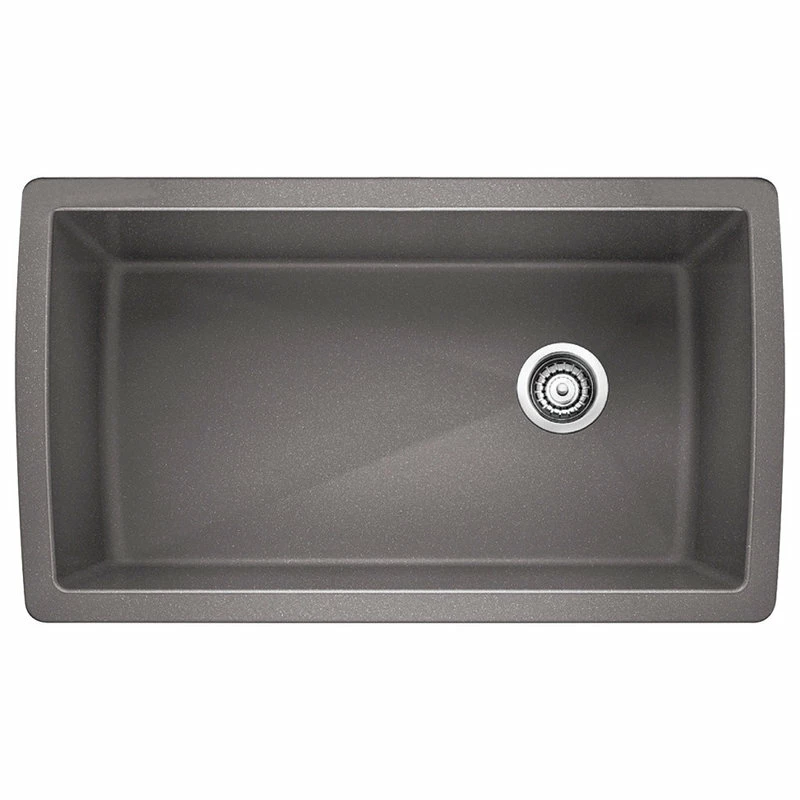 New ⭐ Blanco 441764 18.5"x33.5" Granite Single Undermount Kitchen Sink, Metallic Gray 😉