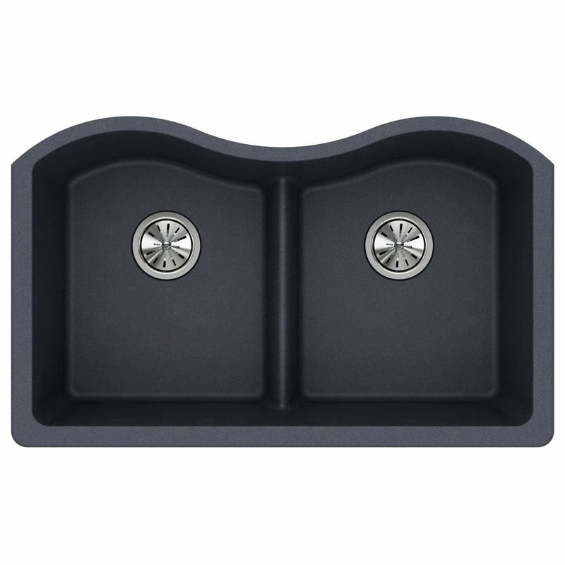 Best Sale π₯ Elkay Quartz Equal Double Bowl Undermount Sink With Aqua Divide, Dusk Gray βοΈ - Image 3