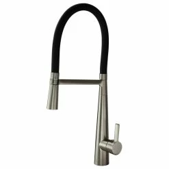 Best Pirce 😍 Transolid Bell'arte Pull Down Brass Kitchen Faucet, Stainless/Black 🎉