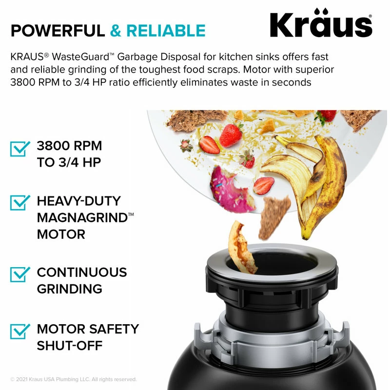 Outlet 💯 Kraus USA, Inc. Standart PRO 33" Undermount Stainless Steel Kitchen Sink, Garbage Disposal 🔥 - Image 9