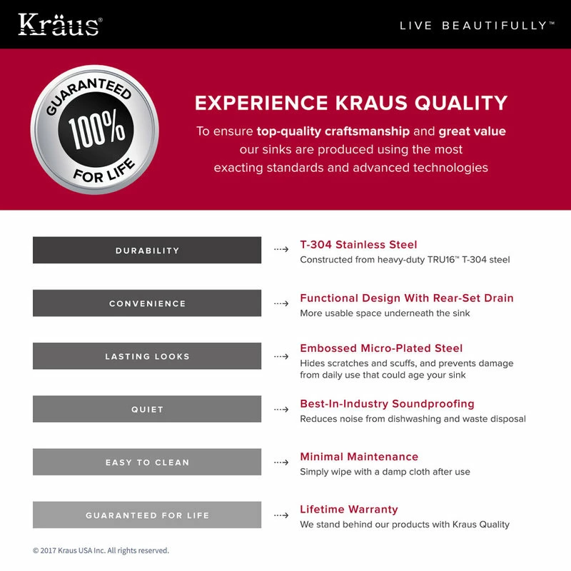 Wholesale โค๏ธ Kraus USA, Inc. Premier 32" Undermount Stainless Steel 2-Bowl 16 Gauge Kitchen Sink 50/50 Split โ - Image 11