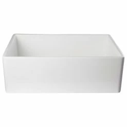 Cheap ❤️ Alfi Trade Biscuit 30" Contemporary Smooth Fireclay Farmhouse Kitchen Sink, White 👍