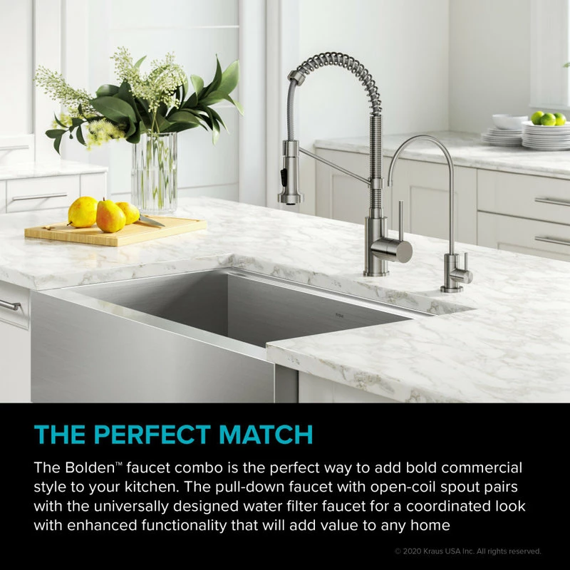 Coupon 😀 Kraus USA, Inc. Purita Water Dispenser With Bolden Pulldown Kitchen Faucet, SF Stainless Steel 🎁 - Image 4