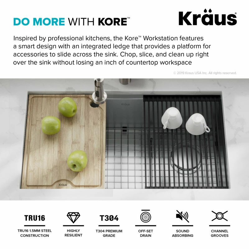 Deals 💯 Kraus USA, Inc. Undermount Stainless Steel 1-Bowl Kitchen Sink With Accessories, 32" Kwu110-32 🤩 - Image 4