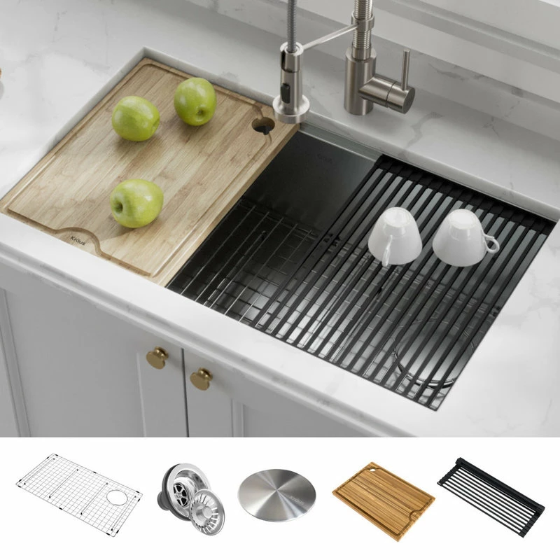 Deals 💯 Kraus USA, Inc. Undermount Stainless Steel 1-Bowl Kitchen Sink With Accessories, 32" Kwu110-32 🤩 - Image 2