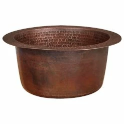 Flash Sale 🧨 Premier Copper Products 10" Round 🔨 Hammered Copper Bar Sink With 2" Drain Opening 💯