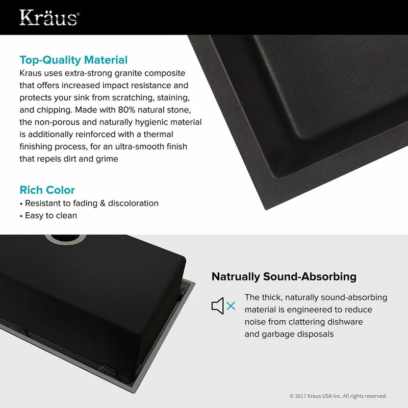Top 10 👏 Kraus USA, Inc. Kraus KGD-412 30-3/4" Single Basin Dual Mount (Drop In Or - Black Onyx 🥰 - Image 4