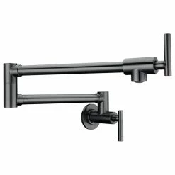 Best Pirce 🌟 ANZZI Braccia Series 24" Wall Mounted Pot Filler, Gunmetal Black 🛒