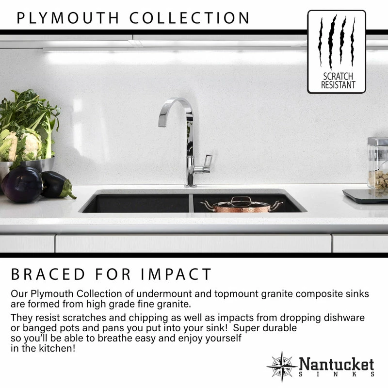 Discount 🌟 Nantucket Sinks 17" Single Bowl Undermount Granite Composite Bar-Prep Sink, Blac 💯 - Image 10