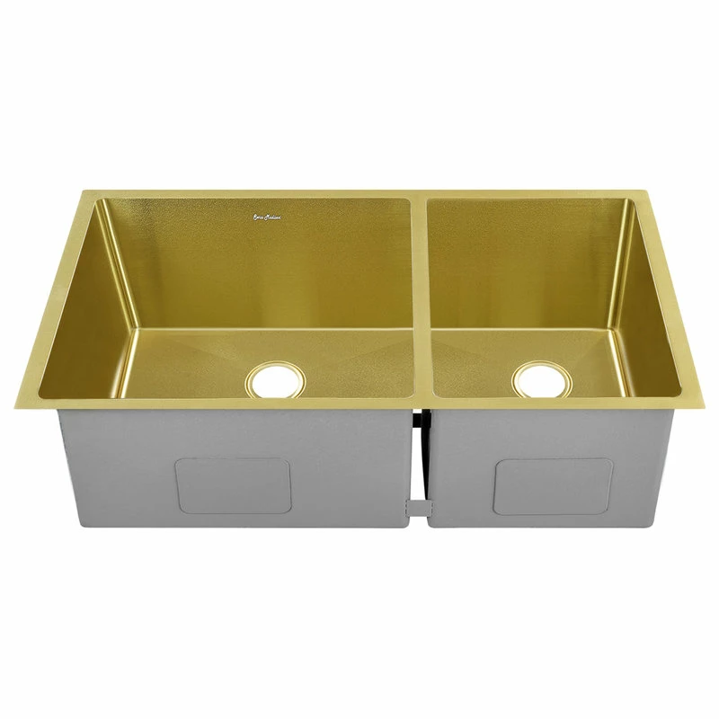 Brand new 💯 Swiss Madison Rivage 33"x20" Stainless Steel, Dual Basin, Undermount Kitchen Sink, Gold 🎁 - Image 2
