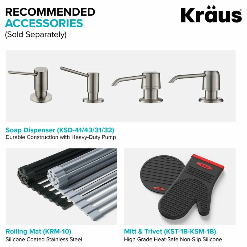 Best reviews of 👍 Kraus USA, Inc. Stark 33" Drop-In Undermount Kitchen Sink, Pulldown Faucet, Stainless Steel ⌛ - Image 15
