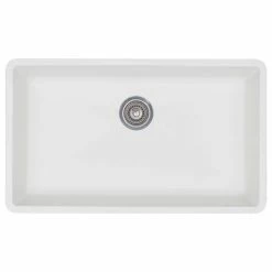 Promo 👍 Blanco 440150 18.8"x32" Granite Single Undermount Kitchen Sink, White 🎁