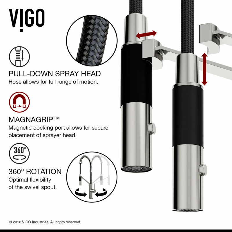Best deal โญ VIGO Livingston Magnetic Kitchen Faucet With Cfiber, Stainless Steel ๐ - Image 6